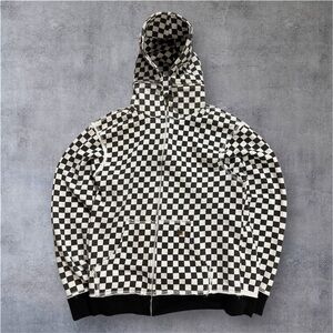 Checkered Black and White Men's Sweater